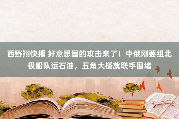 西野翔快播 好意思国的攻击来了！中俄刚要组北极船队运石油，五角大楼就联手围堵