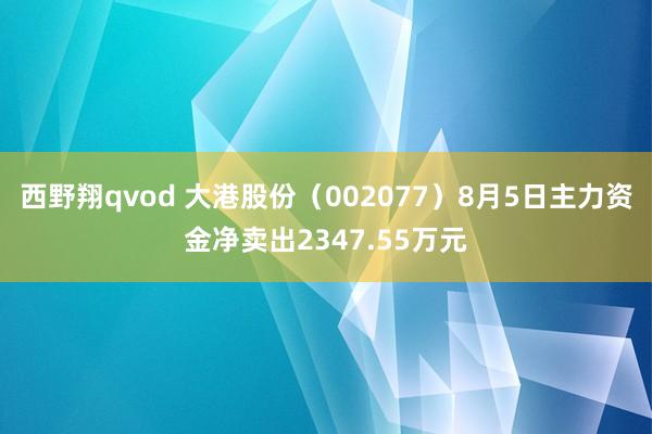 西野翔qvod 大港股份（002077）8月5日主力资金净卖出2347.55万元