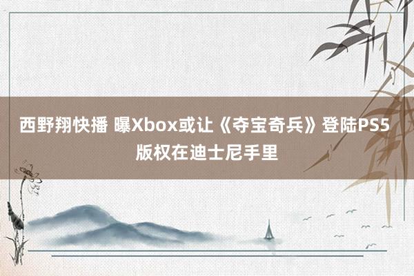 西野翔快播 曝Xbox或让《夺宝奇兵》登陆PS5 版权在迪士尼手里