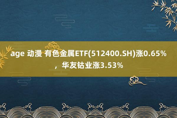 age 动漫 有色金属ETF(512400.SH)涨0.65%，华友钴业涨3.53%