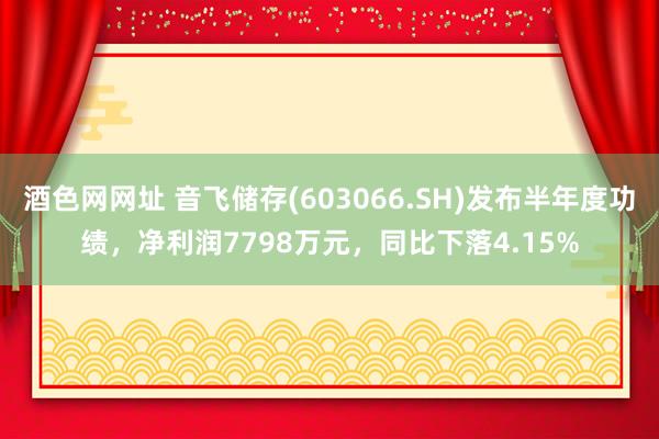 酒色网网址 音飞储存(603066.SH)发布半年度功绩，净利润7798万元，同比下落4.15%